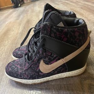 Nike high top wedge sneakers
